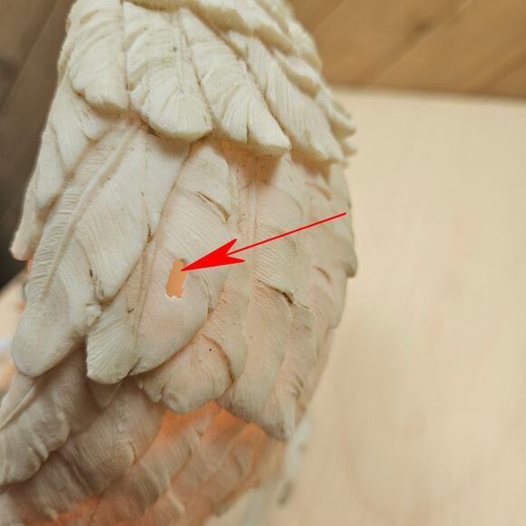 Vintage7.5" Sculptured Nightlight Angel Over Nativity Scene Electric Light READ - Picture 8 of 9